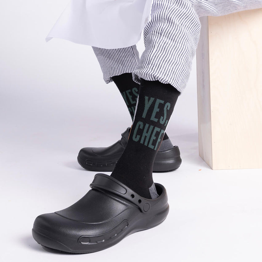 K. Bell Socks HOTSOX Men's Yes Chef Crew Socks Black
