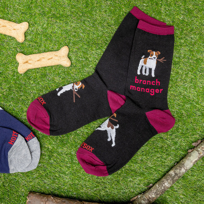 K. Bell Socks HOTSOX Women's Branch Manager Crew Socks Black