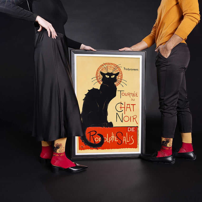 K. Bell Socks HOTSOX Women's Chat Noir Crew Socks Tan