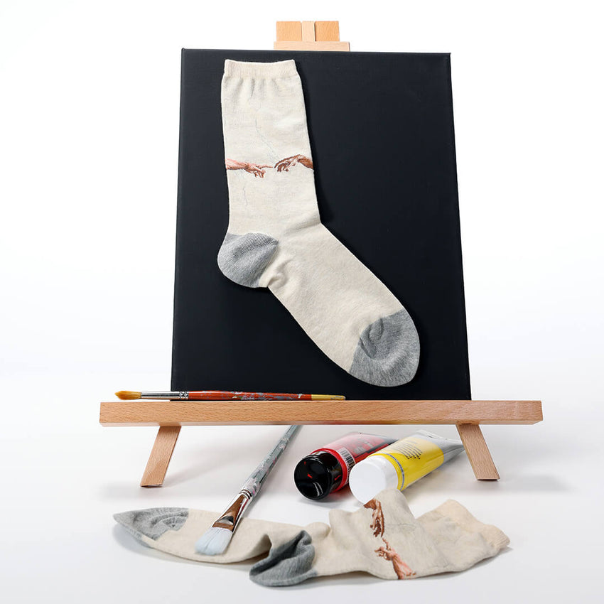 K. Bell Socks HOTSOX Women's Creation Of Adam Crew Socks Natural Melange