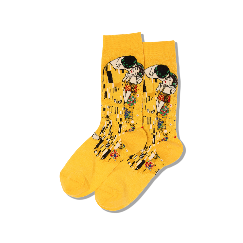 k. bell socks HOTSOX Women’s Klimt’s The Kiss Socks Sunflower