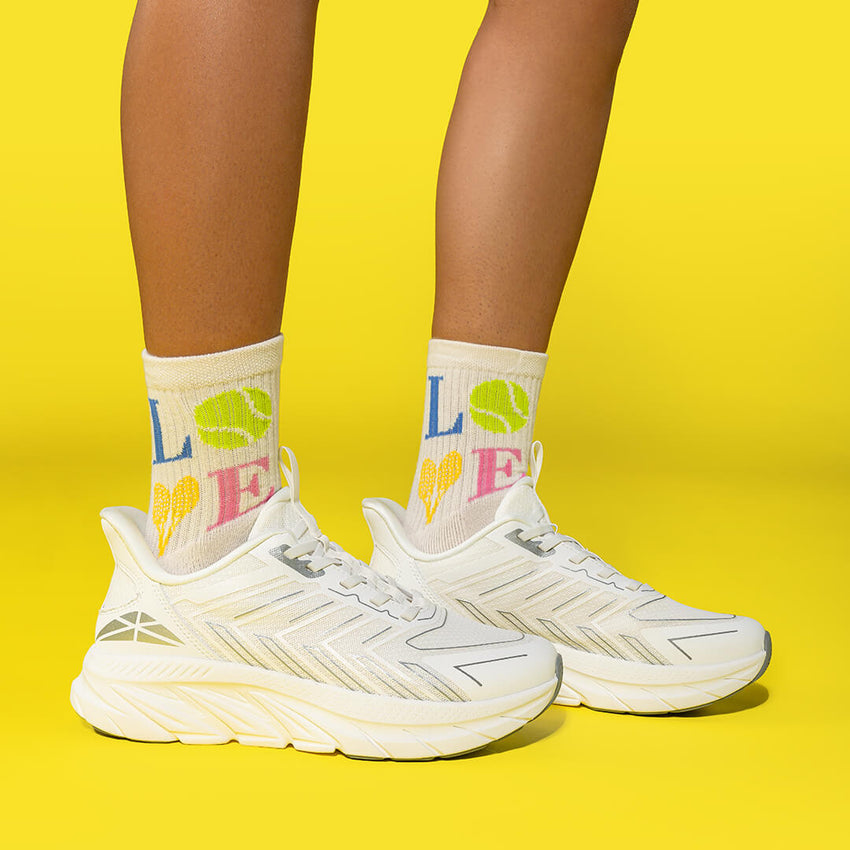 K. Bell Socks HOTSOX Women's L.O.V.E. Active Crew Socks Sand
