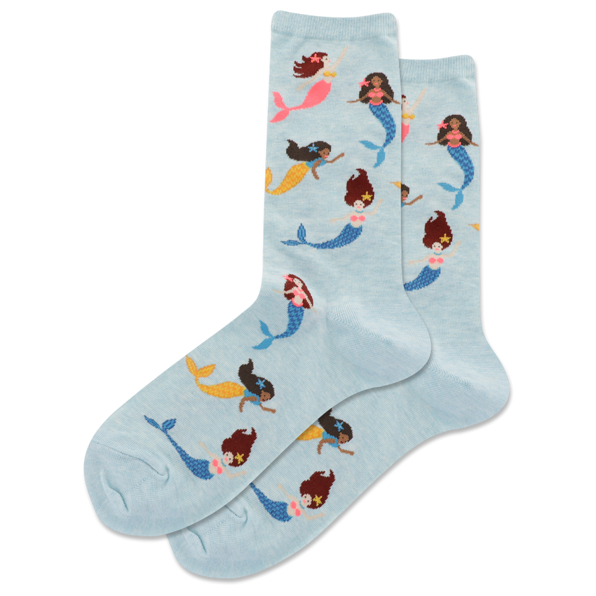 k. bell socks HOTSOX Women's Mermaid Crew Socks Green