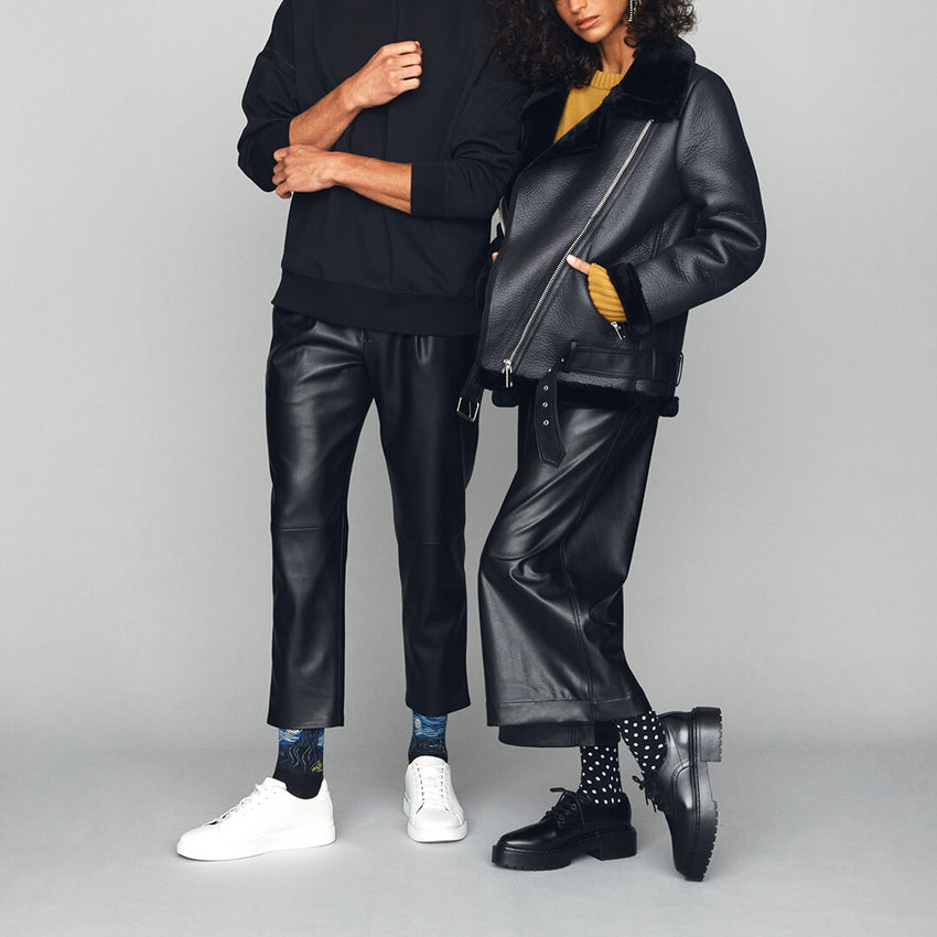 K. Bell Socks HOTSOX Women's Small Polka Dot Socks Black