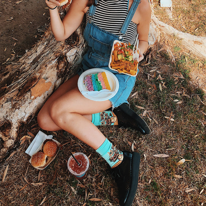 K. Bell Socks HOTSOX Women's Van Gogh's Sunflowers Socks Mint