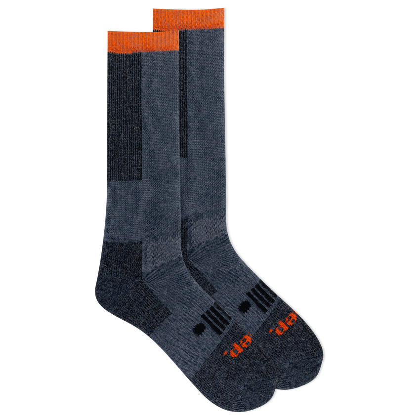 k. bell socks Jeep® Men's Rugged Wool Blend Crew Socks Made in USA - Heavyweight Cushioned Comfort and Blister Prevention BLUE
