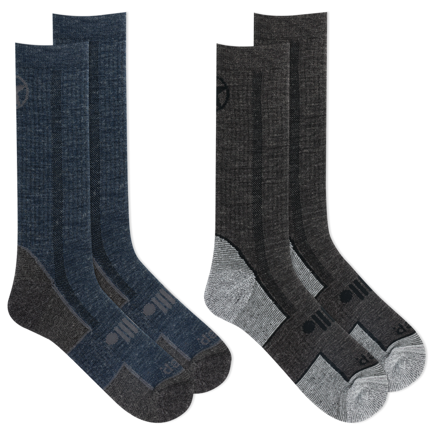 k. bell socks Jeep® Women's Wool Blend Trail Crew Socks 2 Pair Pack - Breathable Cushioned Comfort Dark Blue