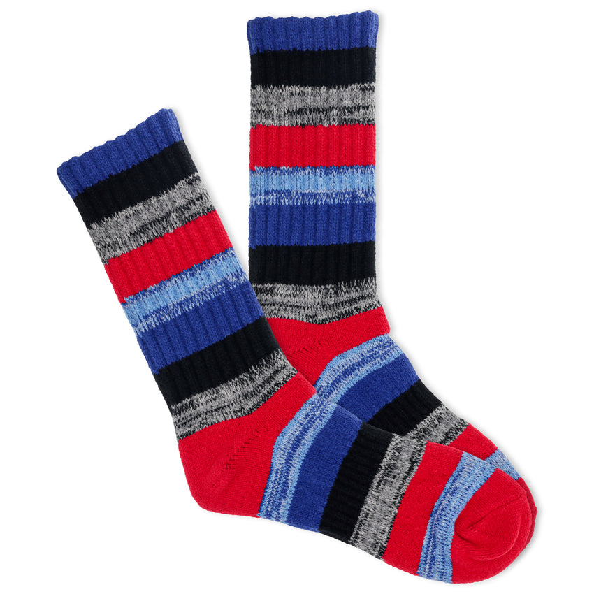 k. bell socks K.Bell Men's Aspen Stripe Active Boot Sock Blue