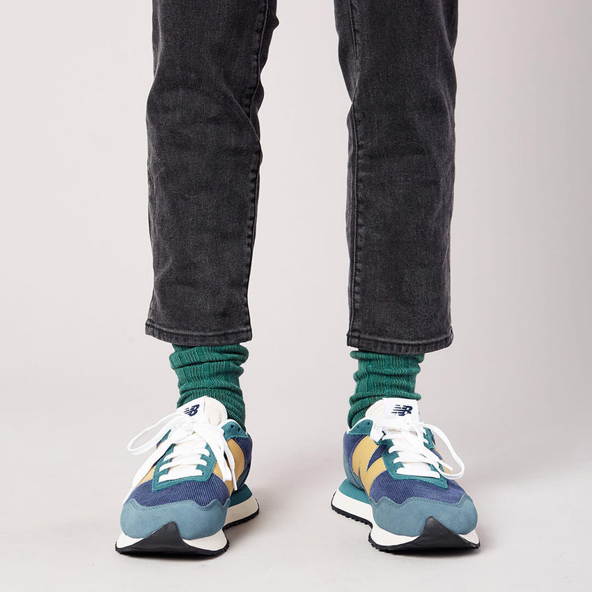 K. Bell Socks K.Bell Men's Classic Comfort Fit Ribbed Crew Socks Green