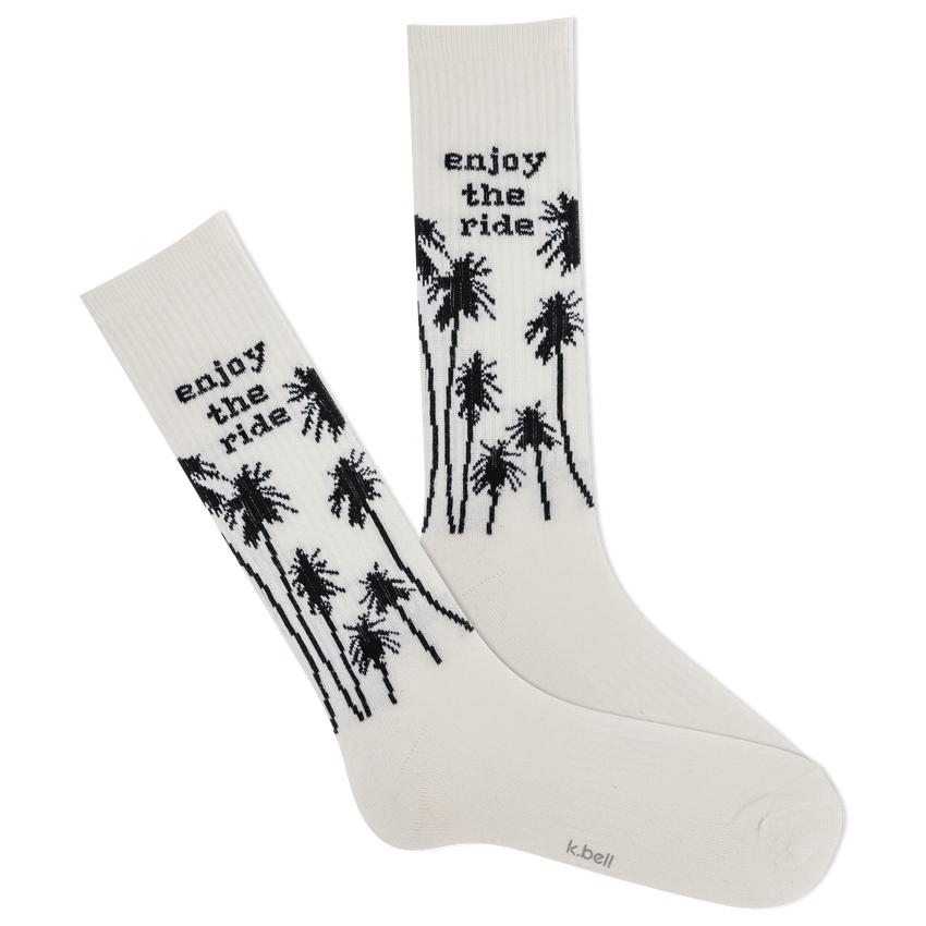 k. bell socks K.Bell Men's Enjoy The Ride Active Crew Socks Linen
