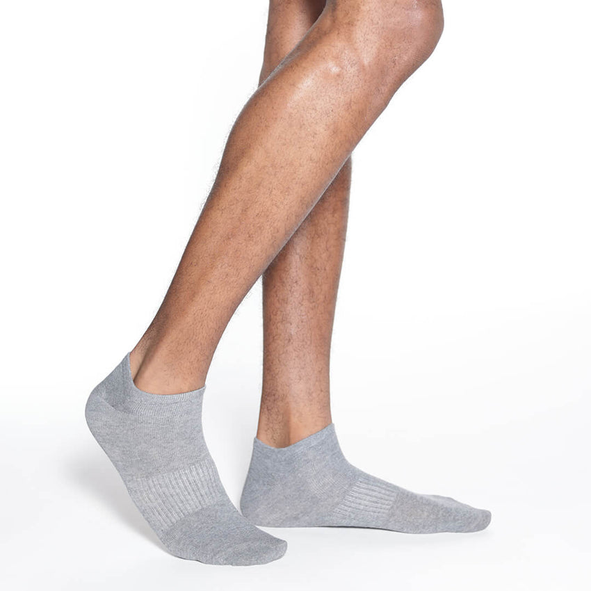 K. Bell Socks K.Bell Men's Flex Fit No Show Sock Grey Assorted