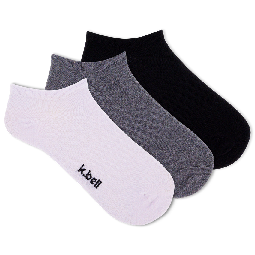 k. bell socks K.Bell Men's Flex Fit No Show Sock Grey Assorted
