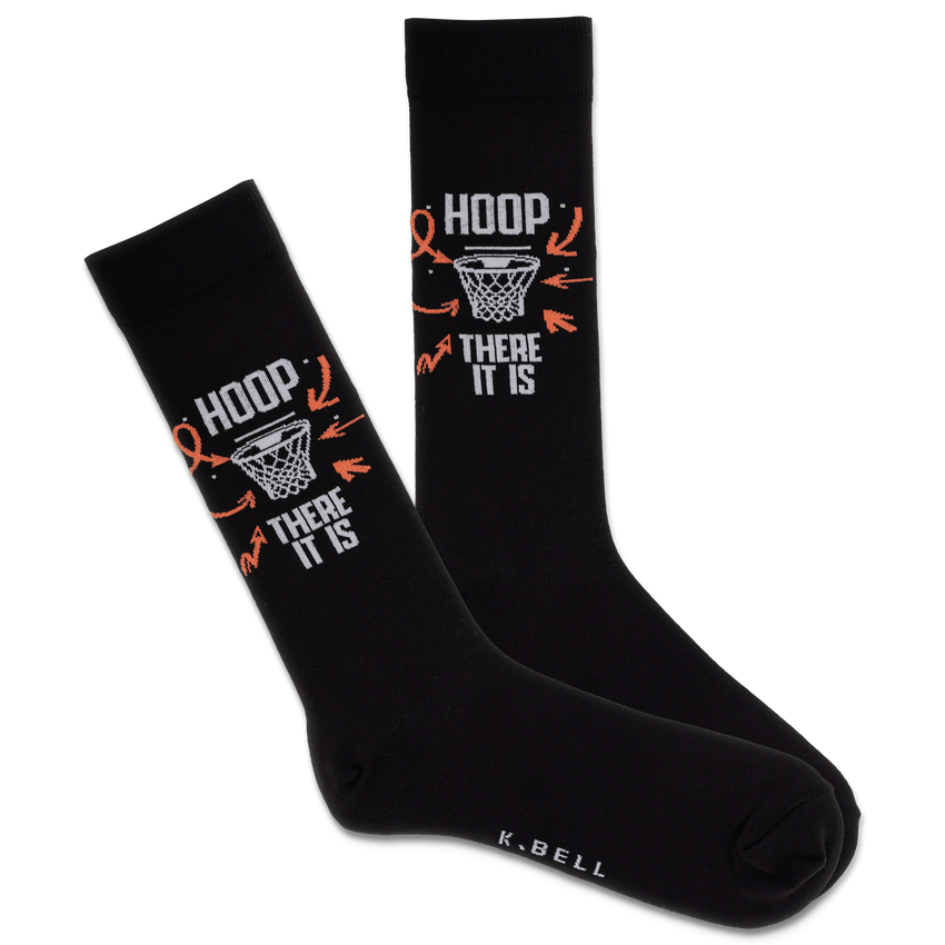 k. bell socks K.Bell Men's Hoop There It Is Crew Socks Black