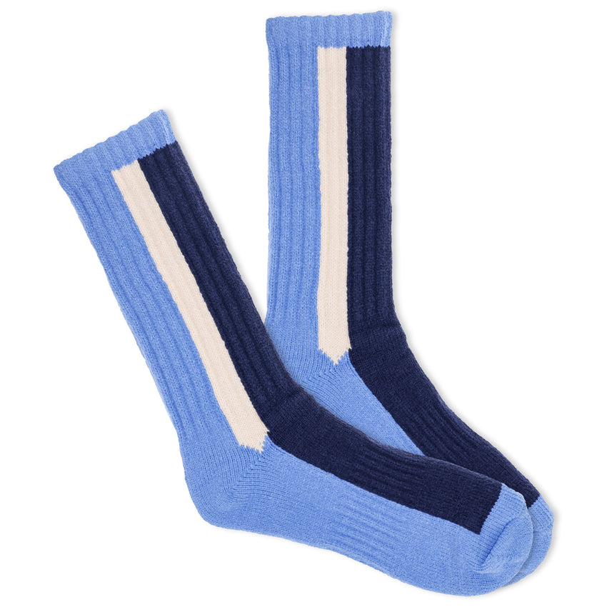 k. bell socks K.Bell Men's Ski Color Block Active Boot Sock Medium Blue