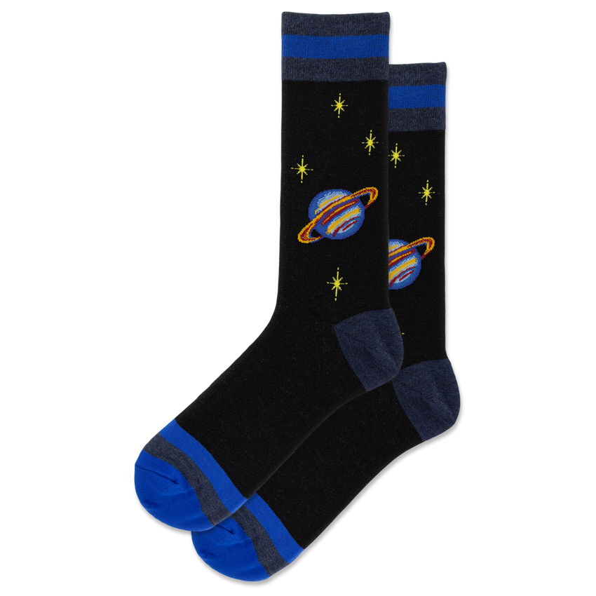 k. bell socks HOTSOX Men's Saturn Crew Socks Black