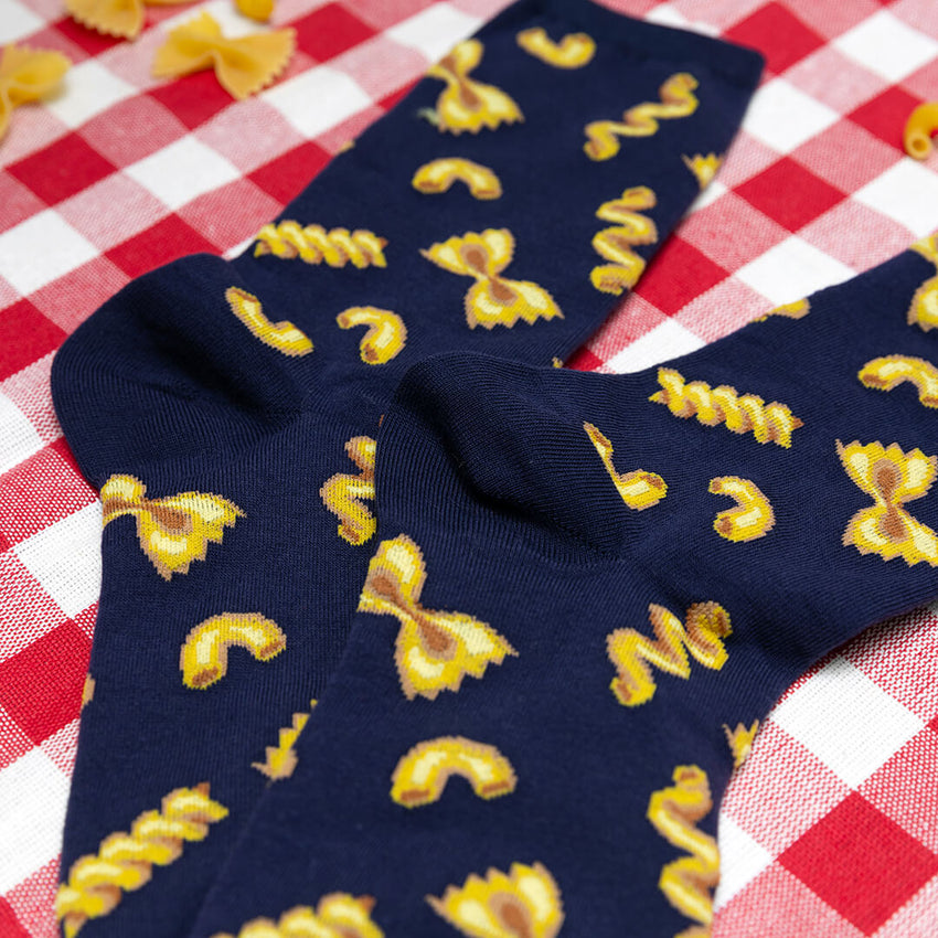 K. Bell Socks HOTSOX Women's Pasta Crew Socks Navy