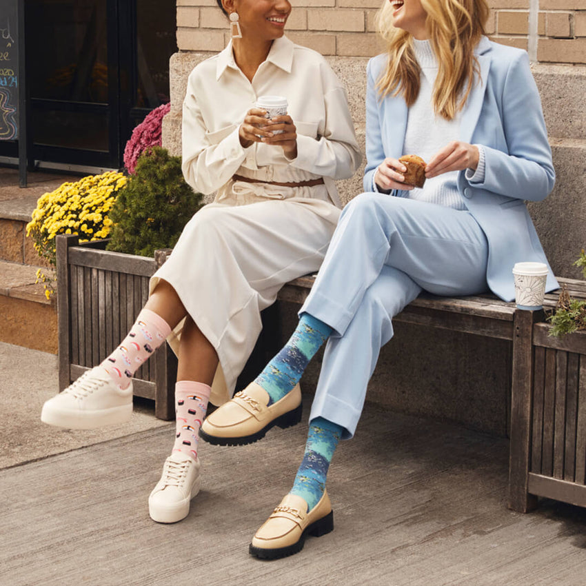 K. Bell Socks HOTSOX Women's Sushi Crew Socks Blush