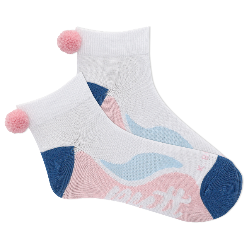 k. bell socks K.Bell Women's Putt Putt Ankle WHITE