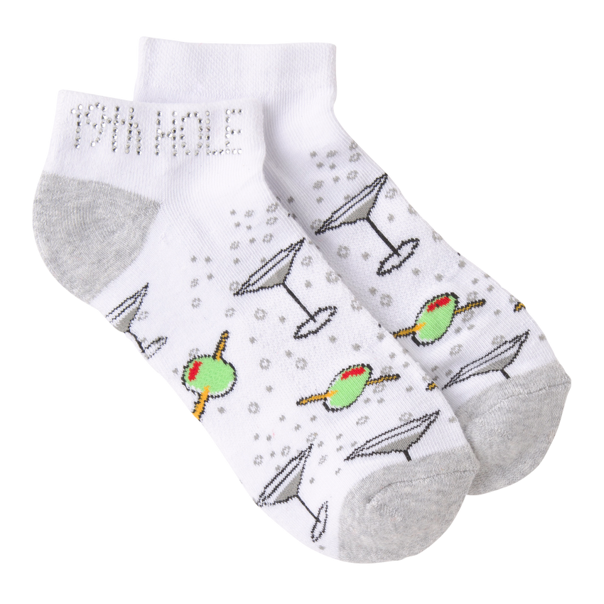 k. bell socks K.Bell Women's 19th Hole Ankle Sock White