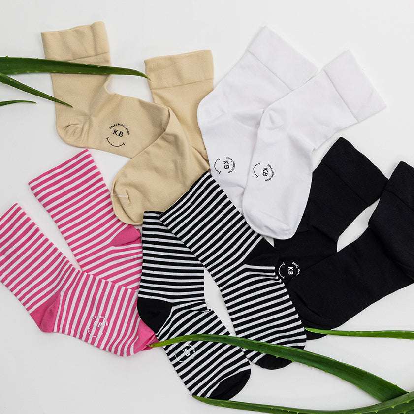 K. Bell Socks K.Bell Women's Aloe Infused Hydrating Microfiber Crew Socks Rose