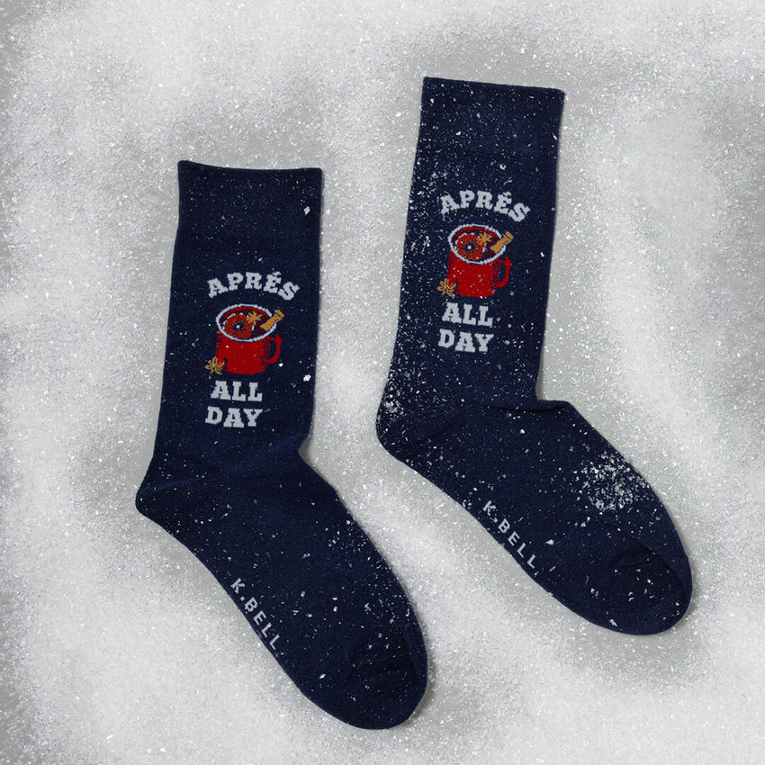 K. Bell Socks K.Bell Women's Aprés All Day Crew Socks Navy