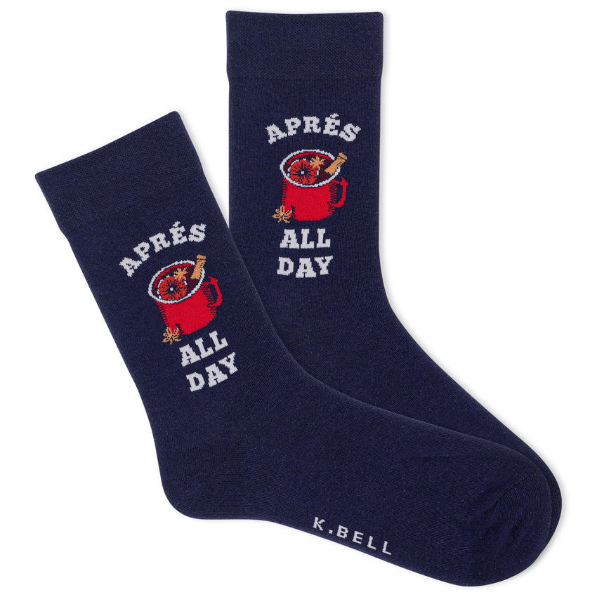 k. bell socks K.Bell Women's Aprés All Day Crew Socks Navy