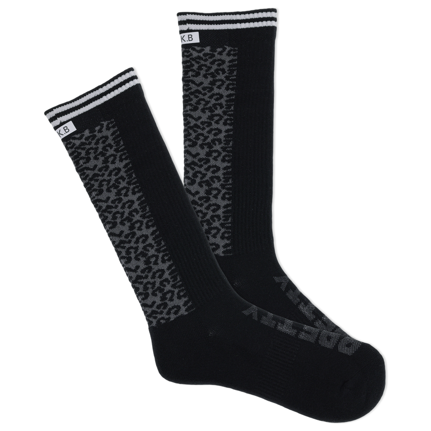 k. bell socks K.Bell Women's K.B Athletic Pretty Deadly Compression Knee High Sock Black