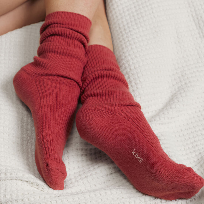 K. Bell Socks K.Bell Women's Luxe Blend Everyday Slouch Sock Wine