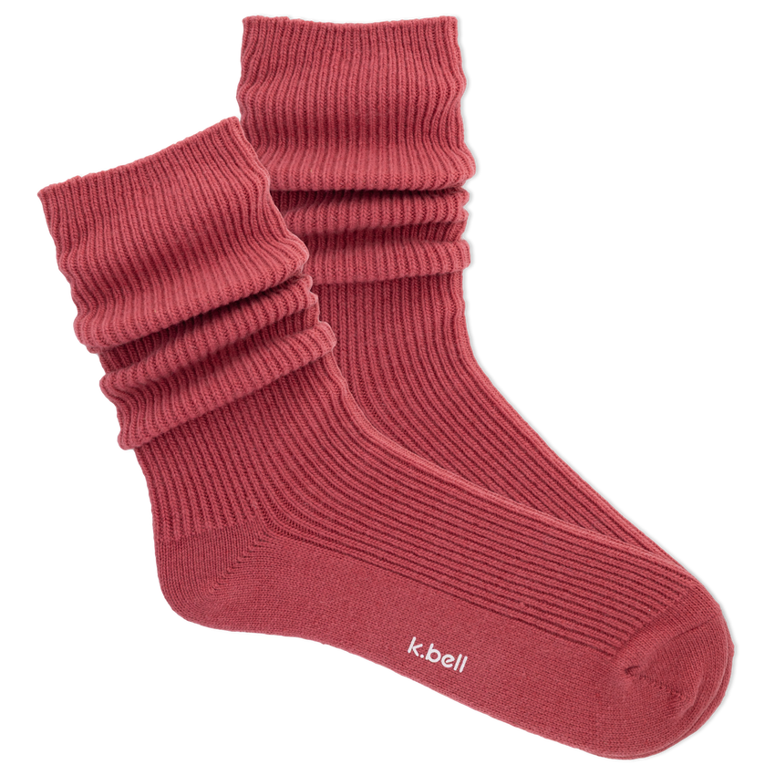 k. bell socks K.Bell Women's Luxe Blend Everyday Slouch Sock Wine