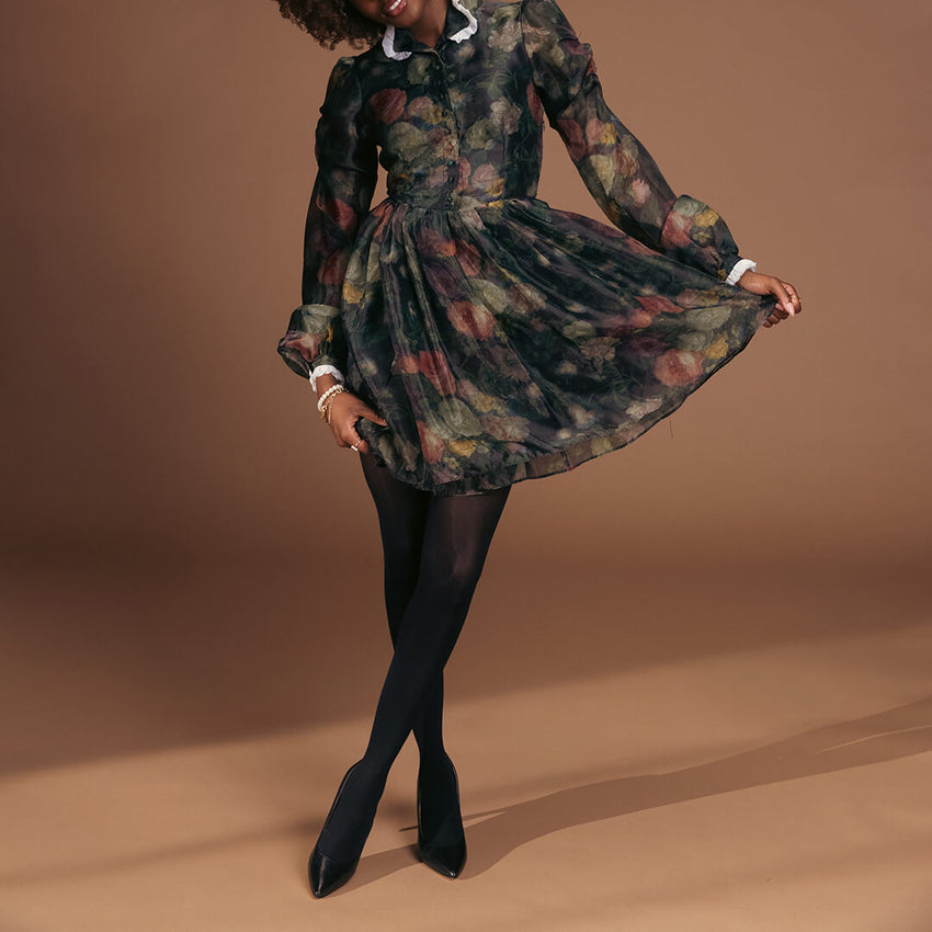 K. Bell Socks K.Bell Women's Microfiber Tights Black