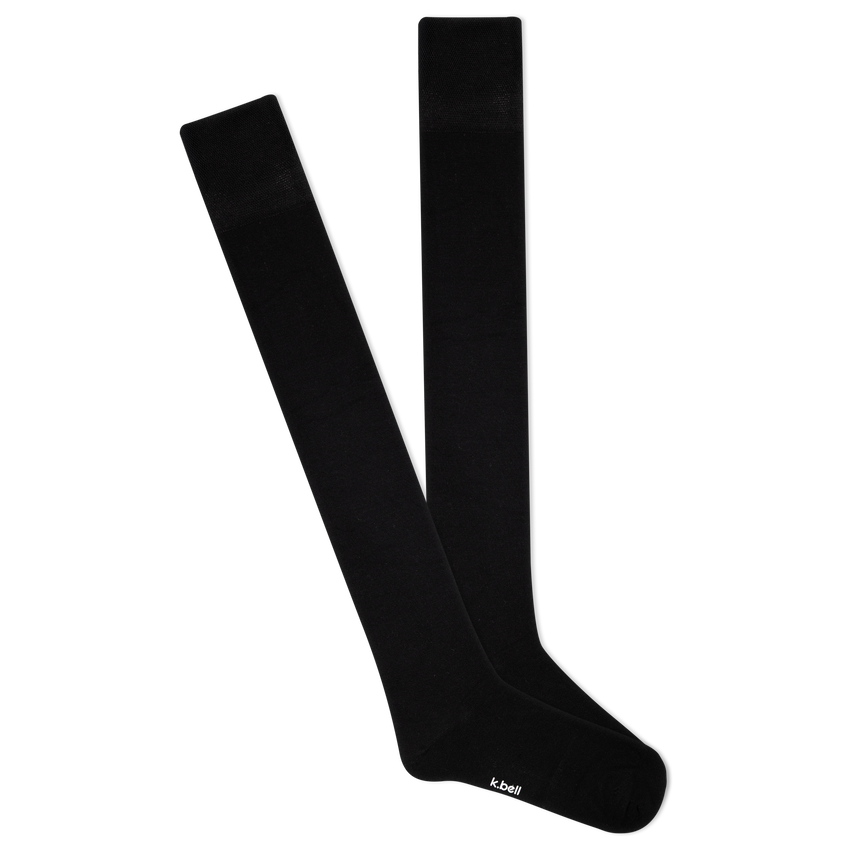k. bell socks K.Bell Women's Modal Over The Knee with Comfort Top Black