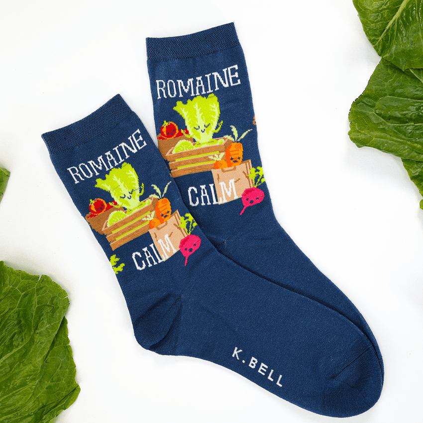 K. Bell Socks K.Bell Women's Romaine Calm Crew Socks Blue