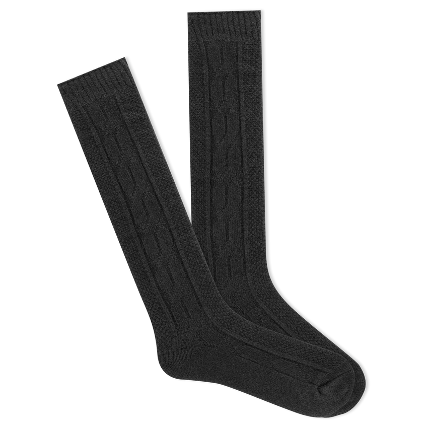 k. bell socks K.Bell Women's Soft & Dreamy™ Cable Knit Knee High Boot Socks Black