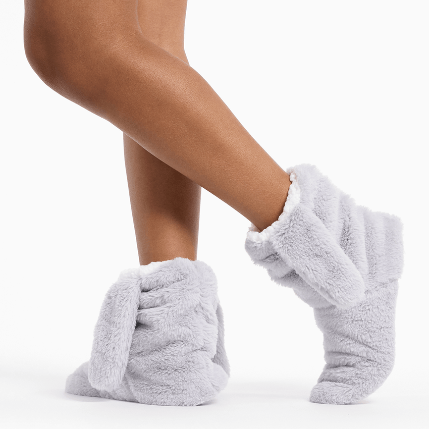 K. Bell Socks K.Bell Women's Soft & Dreamy™ Fluffy Bunny Slipper Gray