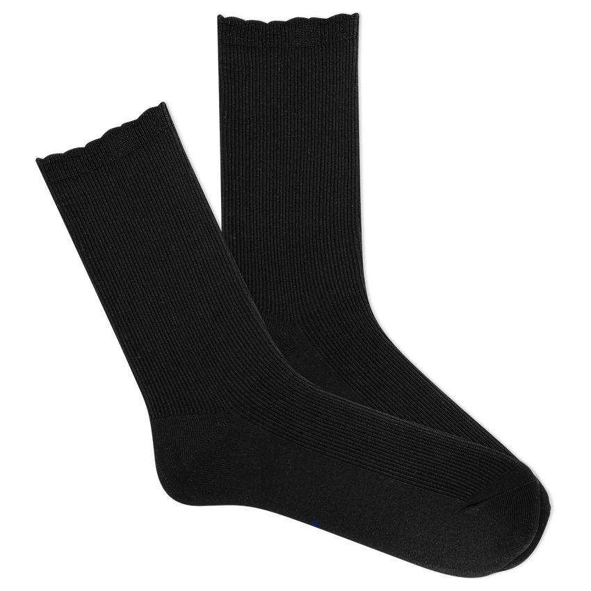 k. bell socks K.Bell Women's Soft & Dreamy™ Microfiber Rib Crew Socks Black