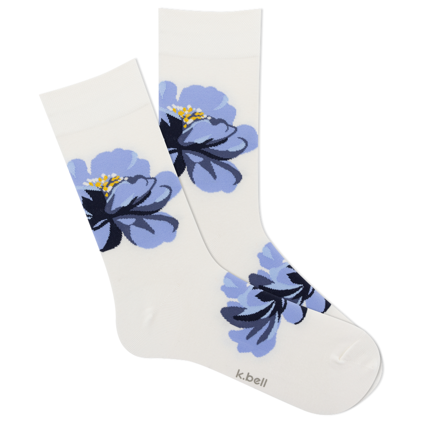 k. bell socks K.Bell Women's The Big Bloom Crew Socks Sand