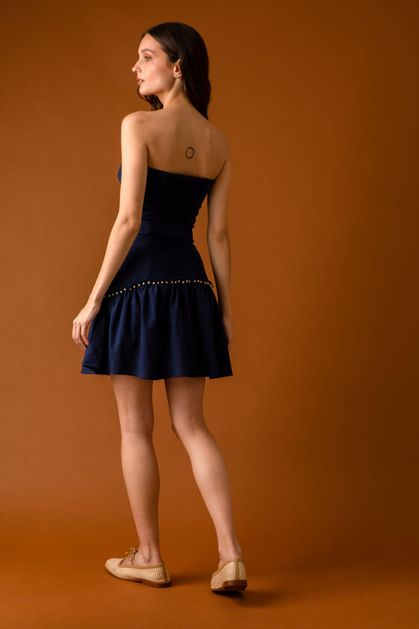 Kaanas Petra Navy Mini Dress Navy