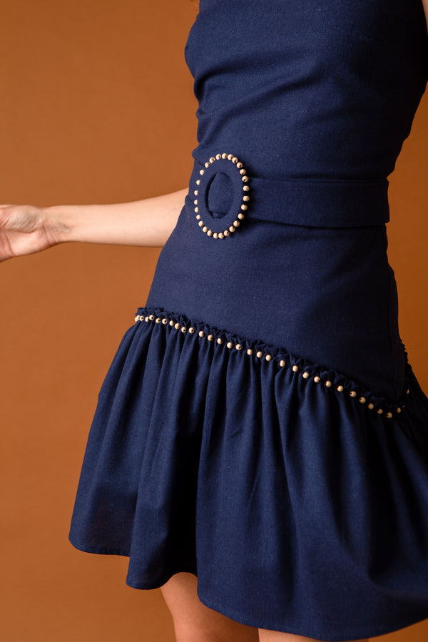 kaanas Petra Navy Mini Dress Navy