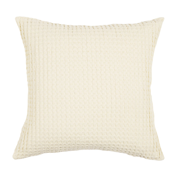 Kaf Home Jumbo Waffle Decorative Pillow With Feather Insert