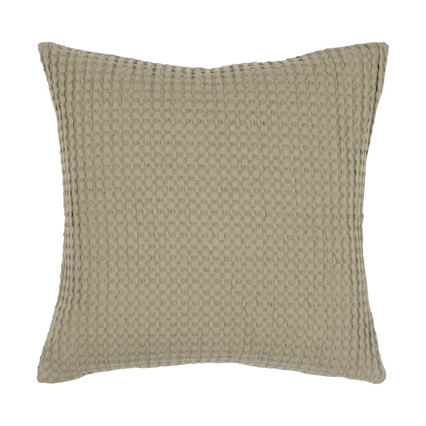 Kaf Home Jumbo Waffle Decorative Pillow With Feather Insert