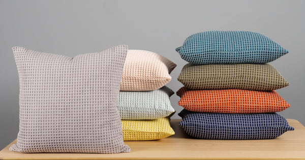 kaf home Contrast Waffle Decorative Pillow