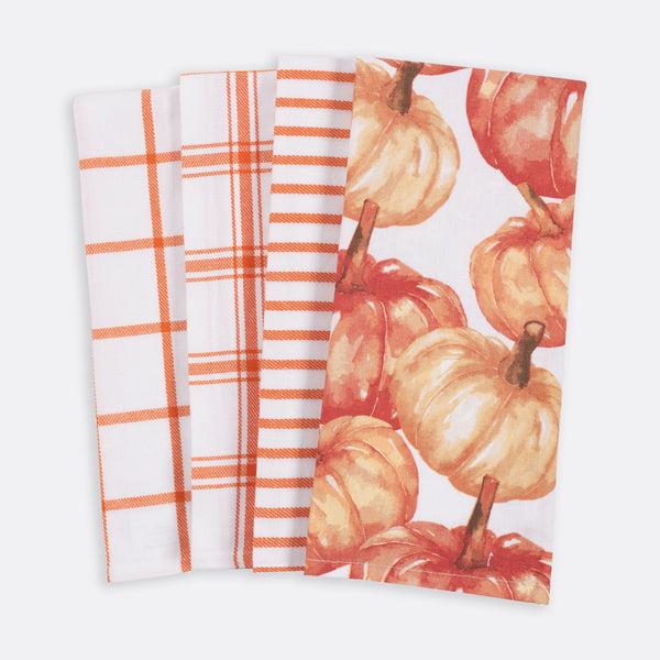 Kaf Home Fall Print And Yarn Dyed Towels