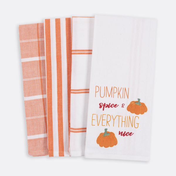 kaf home Fall Print and Yarn Dyed Towels