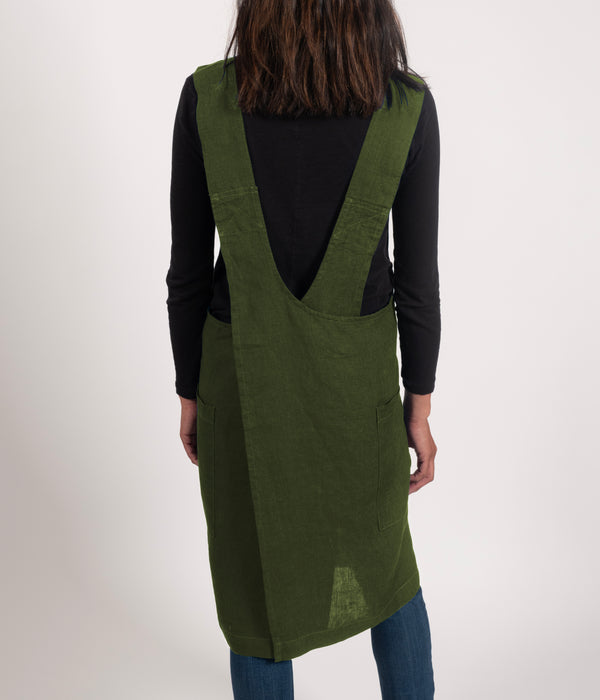 Kaf Home KAF Home Firenze 100% Stone Washed Linen Cross Back Smock Apron