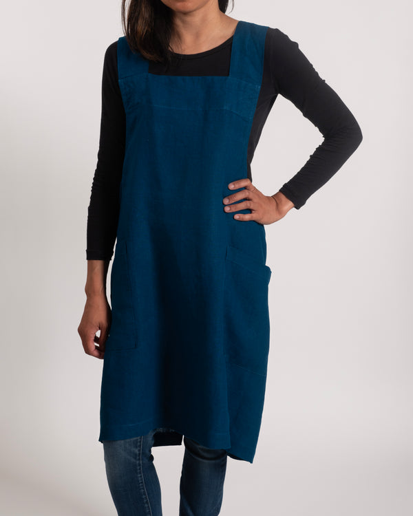 Kaf Home KAF Home Firenze 100% Stone Washed Linen Cross Back Smock Apron