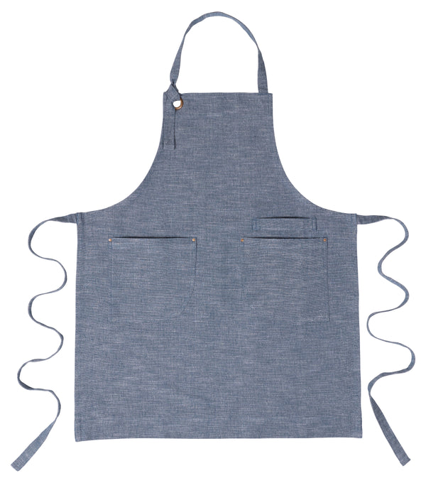 Kaf Home KAF Home Strada Adjustable Chambray Apron - 33" X 27"