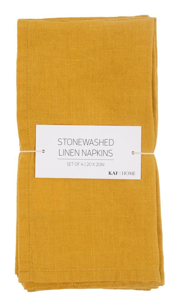kaf Home KAF Home Verona 100% Stone Washed Linen Napkins