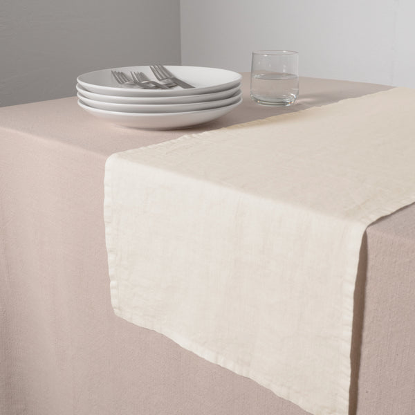 kaf home KAF Home Verona 100% Stone Washed Linen Table Runner