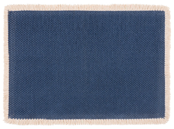 Kaf Home Verona 100% Cotton Woven Placemat With Fringe Trim-13" X 19"