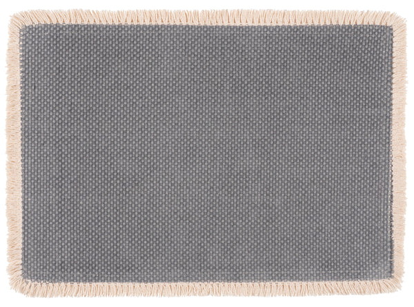 Kaf Home Verona 100% Cotton Woven Placemat With Fringe Trim-13" X 19"
